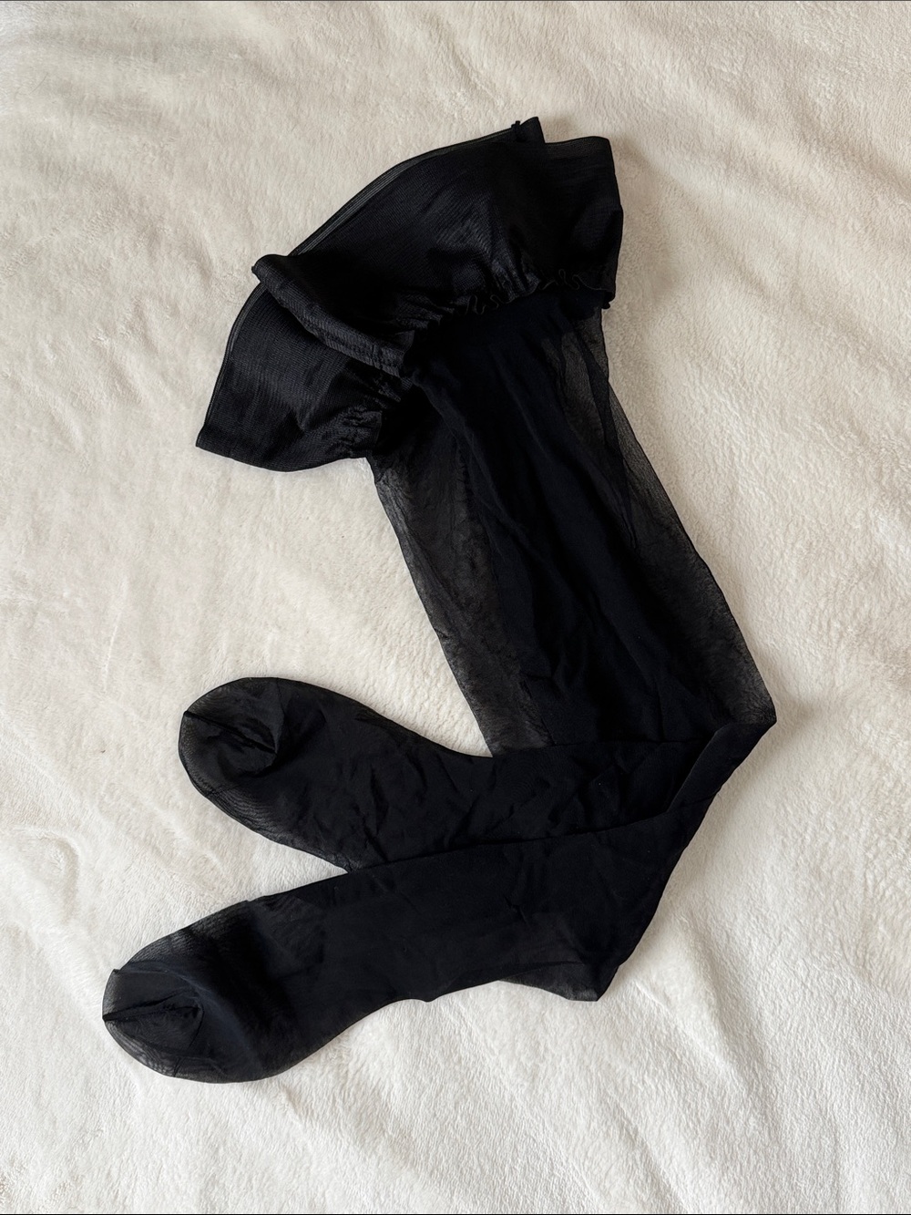 Sheer Black Over-the-Knee Stockings